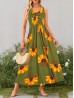Sunflower V -Neck Sleeveless Summer Dress